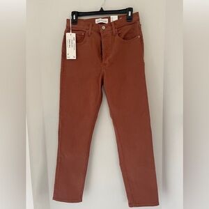 Denim Forum Aritzia Yoko Slim Rust Denim